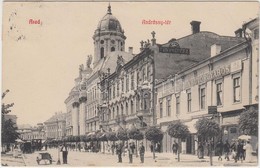 T2 1911 Arad, Andrássy Tér, Steigerwald A. Bútorgyáros üzlete, Ravasz Imre Fényképész, Morgenstern Gyula Fogászata, Hege - Unclassified