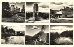 T2 Csucsa, Ciucea; Ady Kastély, Király-hágói Emlékm?, Vasútállomás, G?zmozdony / Castle, Monument, Railway Station, Loco - Sin Clasificación