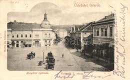 * T3/T4 1903 Dés, Dej; Tér, Hungária Szálloda, Kossuth Lajos Utca, Klein Ignátz, Rehák Ágoston, Bakó Mihály és Fesztinge - Sin Clasificación