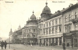 T3 Kolozsvár, Cluj; Mátyás Király Tér, Erdélyi Bank, Generali Pesti általános Biztosító Társaság / Square, Bank, Insuran - Sin Clasificación