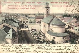 T2/T3 Lugos, Lugoj; Görög Katolikus Templom, Piac árusokkal / Church With Market Vendors  (fl) - Sin Clasificación