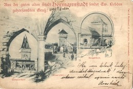 T3 1899 Nagyszeben, Hermannstadt, Sibiu; Disznódi, Erzsébet és Vár Kapu / Heltauerthor, Elisabeththor, Burgerthor / Gate - Sin Clasificación