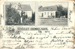 T4 1902 Zsombolya, Hatzfeld, Jimbolia; Bertalan Tanár Udvara, Leiher Mátyás F?szerüzlete / Teacher's House, Shop. Floral - Sin Clasificación