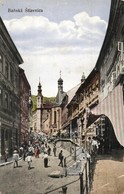 T3 Selmecbánya, Schemnitz, Banská Stiavnica; Szálloda és Kávéház, Tömeg. Joerges Kiadása / Hotel And Café, Crowd (EK) - Non Classés