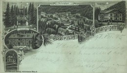 T2 1898 Tátra, Barlangliget, Höhlenhain, Tatranská Kotlina; Konkordia, Kápolna, Szepes Béla, Tündérlak / Hotels, Villas, - Non Classés