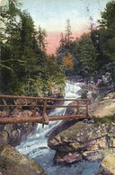 T2/T3 Tátra, Tatry; Nagytarpataki Fels? Vízesés, Fahíd / Gross-Kolbacher Oberer Wasserfall / Waterfall, Wooden Bridge (k - Non Classés