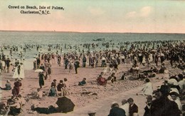 ** T2/T3 Charleston, Isle Of Palms, Crowd On Beach (EB) - Non Classés