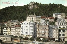 T2 1911 Karlovy Vary, Karlsbad; Alte Wiese, Wiener Bank Verein, Börse / Street View, Bank, Stock Exchange - Unclassified