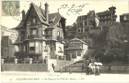 T2 Villers-sur-Mer, La Digue Et La Villa Des Algues  / Mansion, Houses. TCV Card - Non Classés