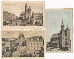 ** Kraków, Krakau, Krakkó; - 3 Pre-1945 Postcards - Unclassified