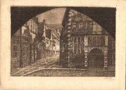 * T2/T3 Bremen, 'In Der Böttcherstrasse' Art Postcard, S: E: Rogge (EK) - Non Classificati