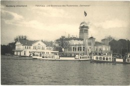 ** T1 Hamburg Uhlenhorst, Fährhaus Und Bootshaus Des Ruderclub 'Germania' Verlag M. L. Carstens / Ferry  Station, Rowing - Unclassified