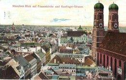T2 München, Munich; Blick Auf Frauenkirche Und Kaufinger-Strasse / Church, Street View (EK) - Unclassified