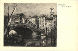 ** T1 Venice, Venezia; 9 Pre-1945 Unused Town-view Postcards, Etching, S: Festucci - Unclassified