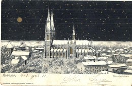 * T2/T3 1912 Uppsala, Upsala; Domkyrkan / Church, Cathedral, Winter At Night (fa) - Sin Clasificación