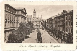 ** T1/T2 Lviv, Lwów, Lemberg; Ringplatz / Square, Tram, Shops - Sin Clasificación