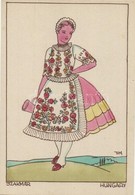 ** T1 1935 Szakmár. Magyar Népviselet / Hungarian Folklore Art Postcard S: Holló M. - Unclassified