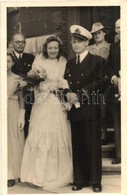 ** T2/T3 Hajós Tiszt  Esküv?i Fotója / Hungarian Sailor Wedding Photo (EK) - Unclassified