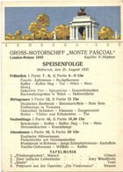 ** T2 Gross -Motorschiff 'Monte Pascoal' Speisenfolge / Hamburg-Süd Line Minte Pascoal Passenger Ship Menu Card Postcard - Sin Clasificación