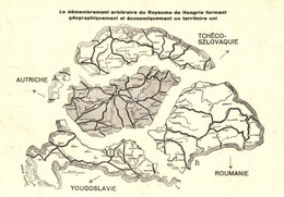 ** T1 A Feldarabolt Magyarország; Kiadja A Magyar Nemzeti Szövetség, Francia Nyelv? Lap / Trianon Map Of The Dismembered - Non Classés