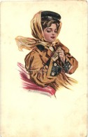 ** T2/T3 Lady In Jacket, With Scarf, M. Munk Wien, No. 526 , S: Will Grefe (EB) - Non Classés