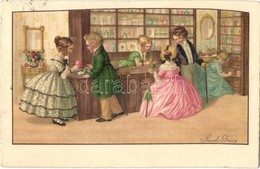 T2 Children In The Shop. Litho S: Pauli Ebner - Unclassified