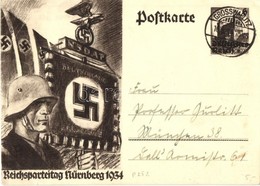 T3 1934 Reichsparteitag Nürnberg / Nuremberg Rally. NSDAP German Nazi Party Propaganda, Swastika.  6 Ga.  (EB) - Non Classificati