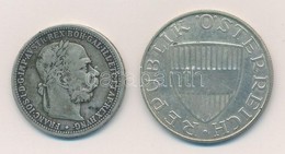 Ausztria 1900. 1K Ag 'Ferenc József' + 1957. 10Sch Ag T:2,2-
Austria 1900. 1 Corona Ag 'Franz Joseph' + 1957. 10 Schilli - Sin Clasificación