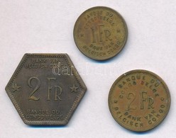 Belga-Kongó 1943. 2Fr Sárgaréz + 1944. 1Fr Sárgaréz + 1947. 2Fr Sárgaréz T:2,2-
Belgian Congo 1943. 2 Francs Brass + 194 - Unclassified