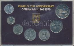 Izrael 1979. 1a-5Sh (7xklf) 'Izrael 31. évfordulója' Forgalmi Sor Dísztokban T:1,1-
Israel 1979. 1 Agora - 5 Shequel (7x - Unclassified