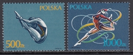 Poland 1990 - Sports: Diving, Rhytmic Gymnastics - Part Set Mi 3262-3263 ** MNH - Tauchen