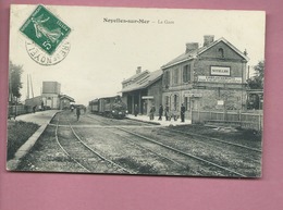 CPA   - Noyelles Sur Mer  -  La Gare  - Embranchements Pour St Valéry , Cayeux Et Le Crotoy - ( Train , Locomotive ) - Noyelles-sur-Mer