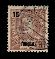 ! ! Funchal - 1897 D. Carlos 15 R - Af. 16 - Used - Funchal