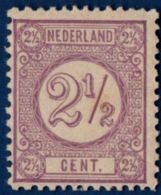 Nederland 1876 2½ Ct Lilaa Perf 12½ MH (miinor Hinge Remains) - Nuevos