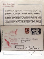 Filatelia: GRONCHI ROSA 1961 - RICOPERTO VIAGGIATO A LIMA PER RACCOMANDATA LEGGERE IL CERTIFICATO ALLEGATO - 1961-70: Marcofilia