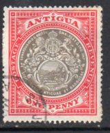 Antigua 1903-7 1d Grey-black & Rose Red, Wmk. Crown CC, Perf, 14, Used, SG 32 - 1858-1960 Crown Colony