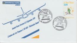 Oblitération Bougenais 1999 Porte Ouverte Aérospatiale Airbus - Gedenkstempel