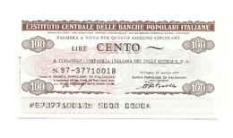 1977 - Italia - Istituto Centrale Delle Banche Popolari Italiane - Compagnia Italiana Dei Jolly Hotels Spa ---- - [10] Chèques