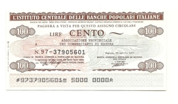 1977 - Italia - Istituto Centrale Delle Banche Popolari Italiane - Ass. Prov. Dei Commercianti Di Ragusa ---- - [10] Assegni E Miniassegni