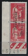 Type Paix N°283* 50 C Rouge Surcharge De Dunkerque, Signé Blanc - Kriegsmarken