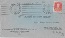 ARGENTINA - 1925 - MARITIME - ENVELOPPEde BUENOS AIRES => PHILADELPHIA (USA) Par PAQUEBOT SS "PAN AMERICA" - Covers & Documents