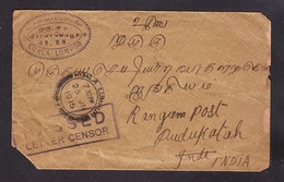 EXTRA-18-07-11 COVER SEND FROM KUALA LUMPOR TO INDIA - Federated Malay States