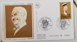 FRANCE Musique, Music, Musica. Maurice CHEVALIER. Yvert 2650 FDC, Enveloppe 1er Jour Sur Soie - Musik