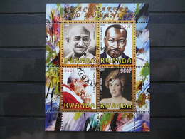 Martin Luther King, Pope J.Paul II. M.Gandhi. Lady Diana # 2009 S/s Used #B(1381)  Famous People - Martin Luther King