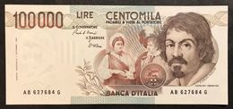 100000 Lire Caravaggio I° Tipo Serie B 1985 Q.fds Lotto.2096 - 10.000 Lire