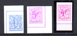 1974-75   Belgique,chiffre Sur Lion Héraldique, 1703 – 1745 – 1756** N D (tirage 1000 Ex), - Autres & Non Classés
