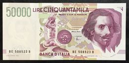 50000 Lire BERNINI II° TIPO SERIE E 1999 2 Es. Consecutivi Q.fds/fds  LOTTO.2102 - 50000 Lire