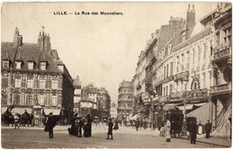 LILLE - 59 - La Rue Des Manneliers - Commerces - Voiture à Cheval - Autres Communes