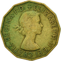 Monnaie, Grande-Bretagne, Elizabeth II, 3 Pence, 1956, TTB, Nickel-brass, KM:900 - F. 3 Pence