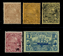 ! ! New Caledonia - 1905 Stamps - YT 94, 96, 97, 99 & 102 - MH & Used (AA035) - Neufs